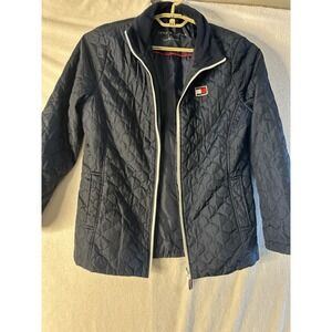 Tommy Hilfiger Women's Navy Blue Jacket 3 In 1 All Weather System Large